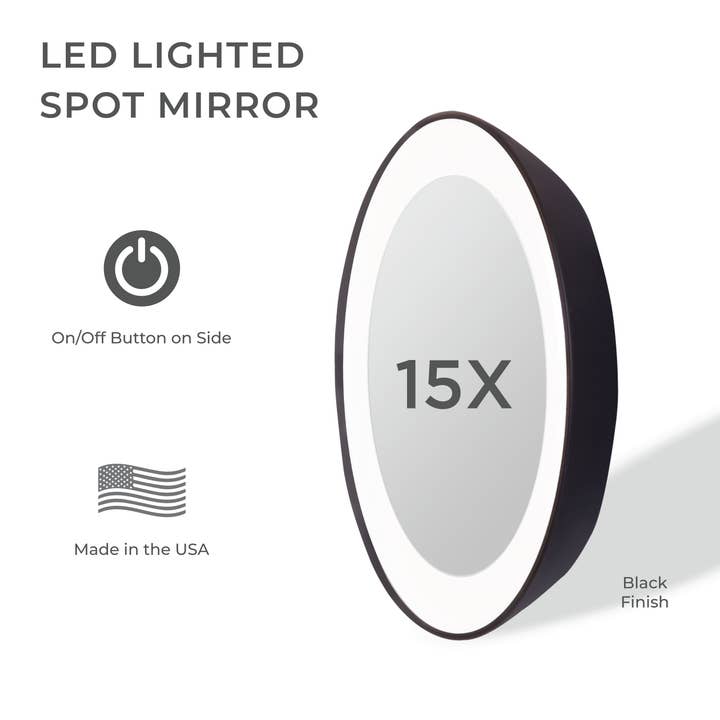 Zadro, Inc. - Wholesale Compact Mirror - Lighted Compact Mirror with Magnification & Suction Cups