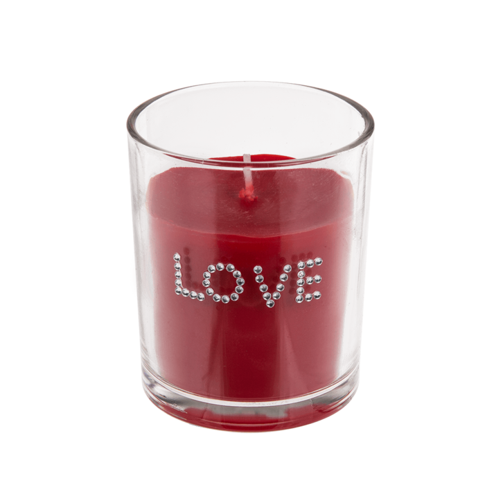 Out of the blue KG - Wholesale Jar/Filled Candle - Scented candle (rose) in glass, Love,2