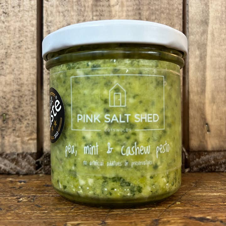 Pea, Mint & Cashew Nut Pesto | Pink Salt Shed for wholesale by Pink Salt Shed