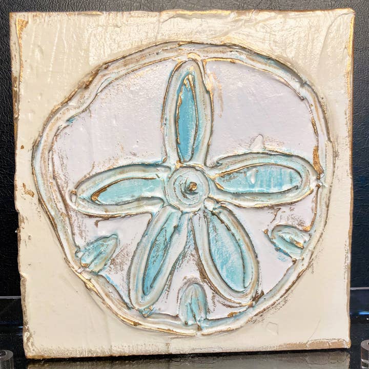 Coddiwomple - Wholesale Painting/Drawing - 6x6 Coastal beach nautical handmade painted textured wood