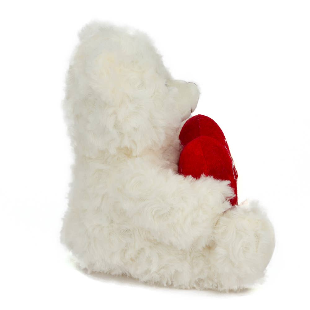 Plushland – Engroshandel Plyslegetøj - Børn og baby – 15 cm & 23 cm Valentine Teddybjørn | Bjørn med "Be Mine" Hjerte5