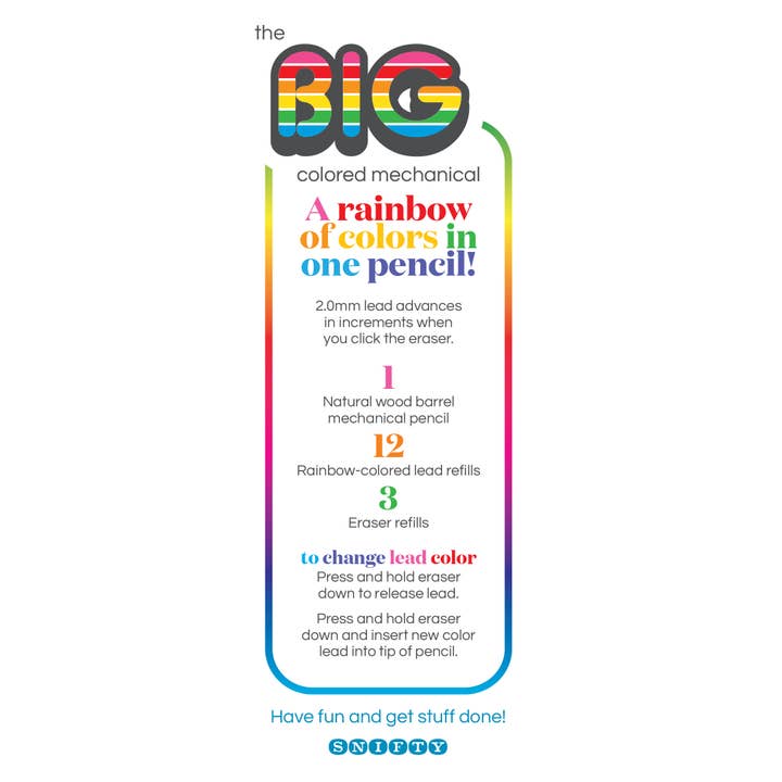 SNIFTY - Wholesale Pencil - BIG COLORED MECHANICAL PENCIL SET