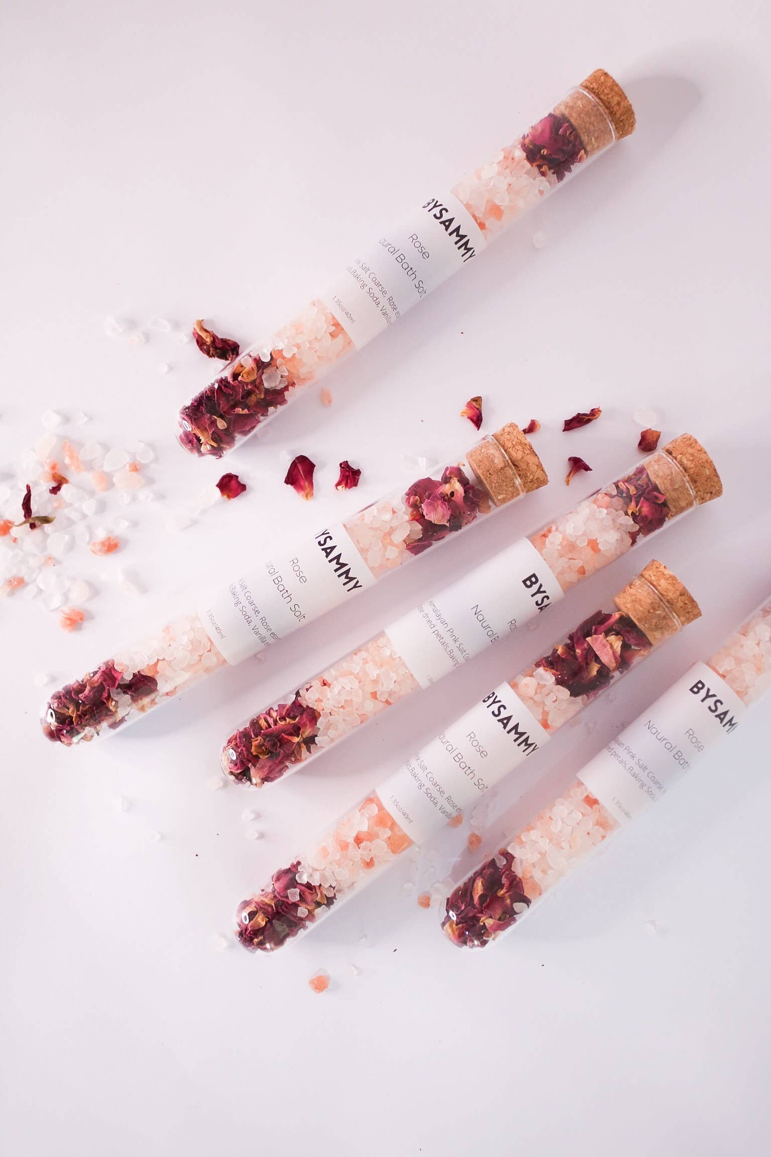 SamMade. - Wholesale Bath Soak/Milk - Rose Bath Soak Test Tube, Bath Salt, Party Favors0