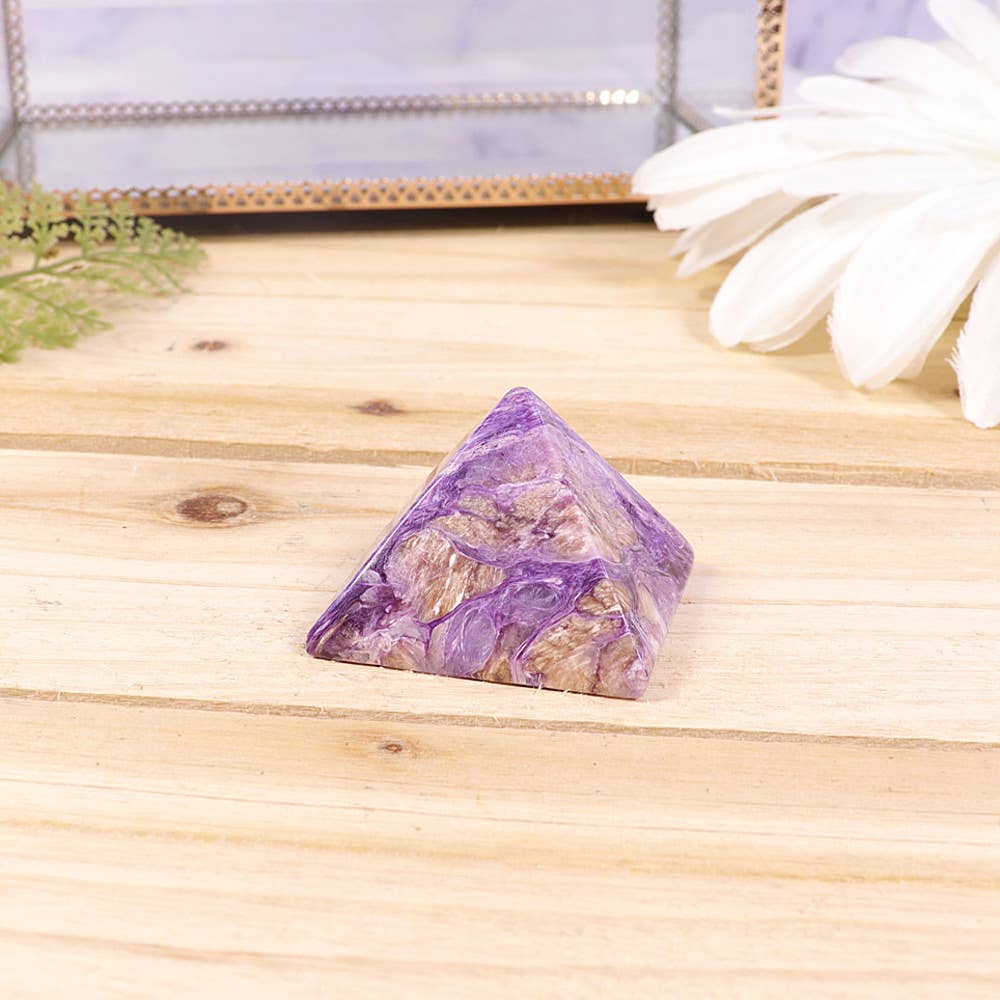 Natures Artifacts Inc - Wholesale Spiritual Stone/Crystal - Charoite Pyramid AAA Grade - Russain Charoite Crystal1