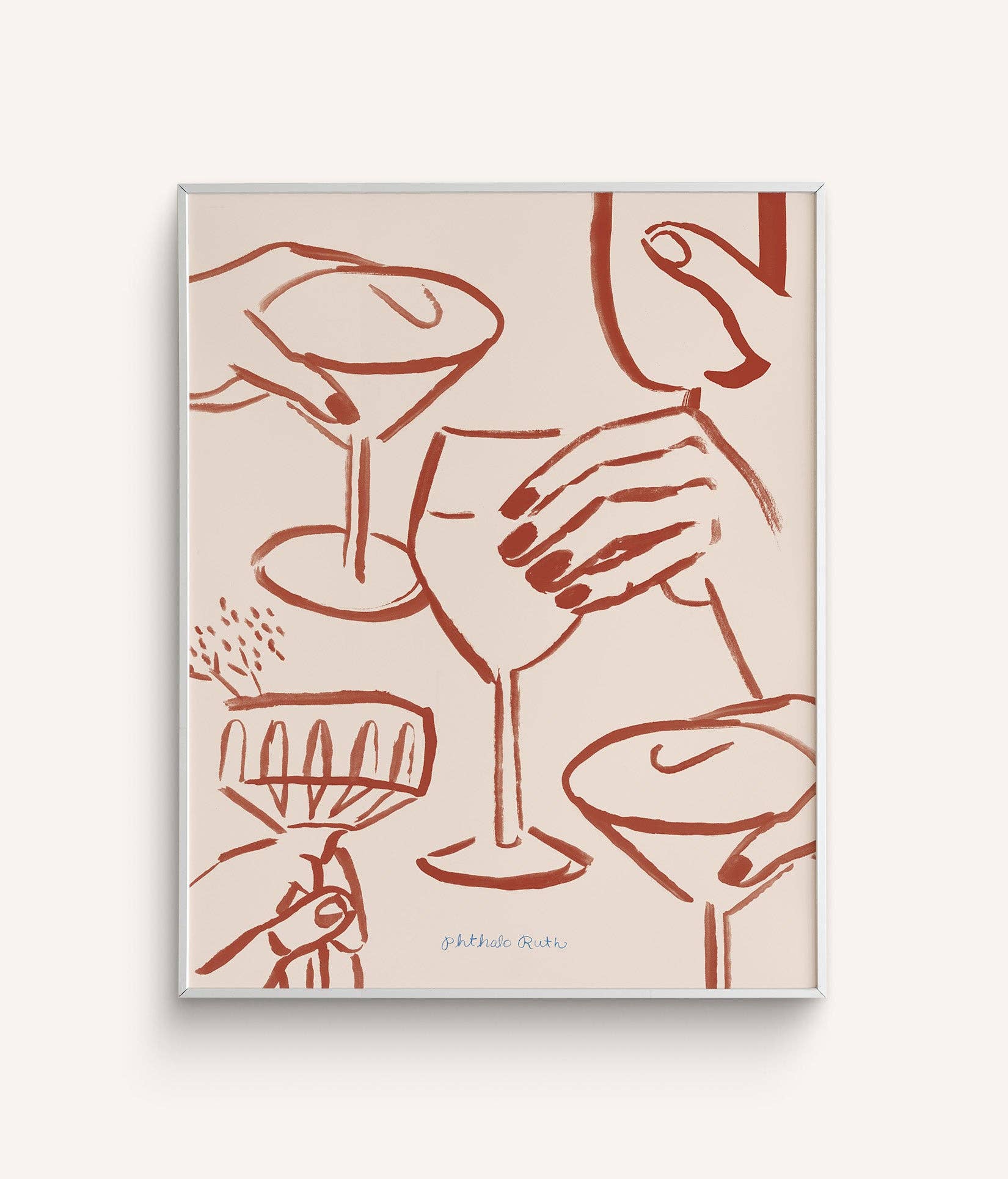 Phthalo Ruth - Wholesale Art Print - Cheers Cocktail Print1