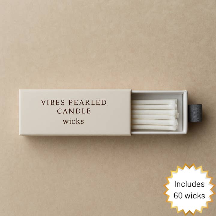 Vibes Pearled Candle - Wholesale Jar/filled candle - TOP 3 SCENTS + Wicks3