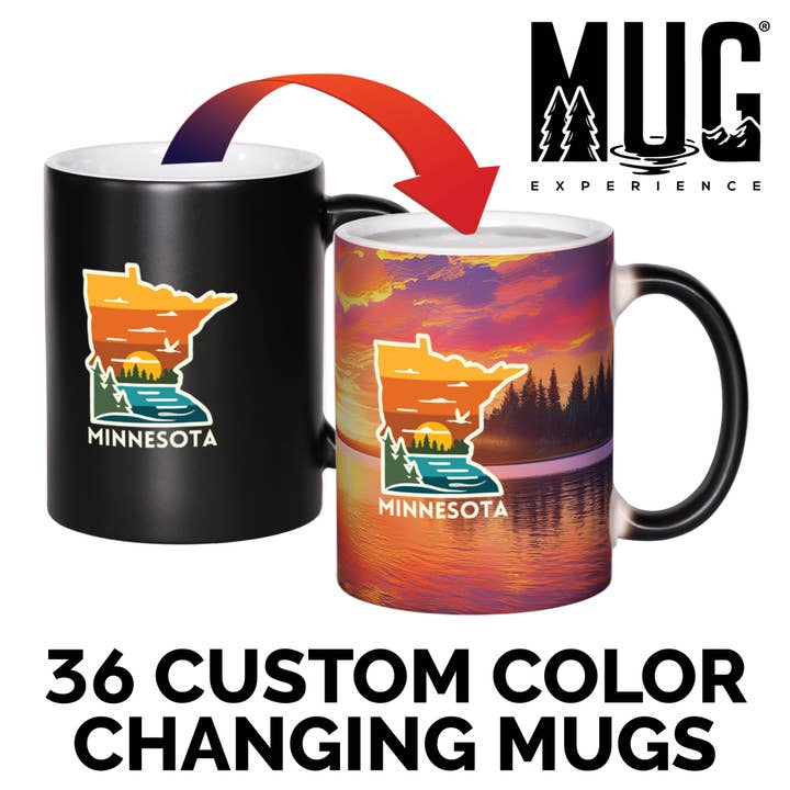 The Mug Experience - Wholesale Coffee Mug - 16 oz. Custom Color Changing Mugs-36 Package