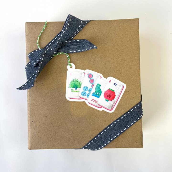 Mahjong Tiles Gift Tag Pack of 8 for wholesale by Dishique