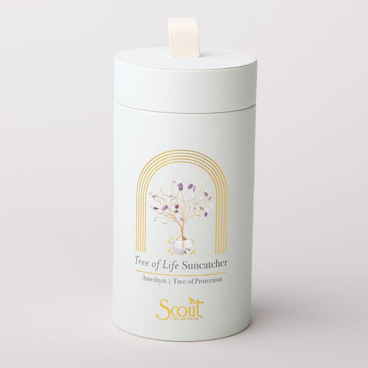 Scout Curated Wears - Wholesale Suncatcher - Suncatcher Tree of Life - Amethyst/Protection/Gold