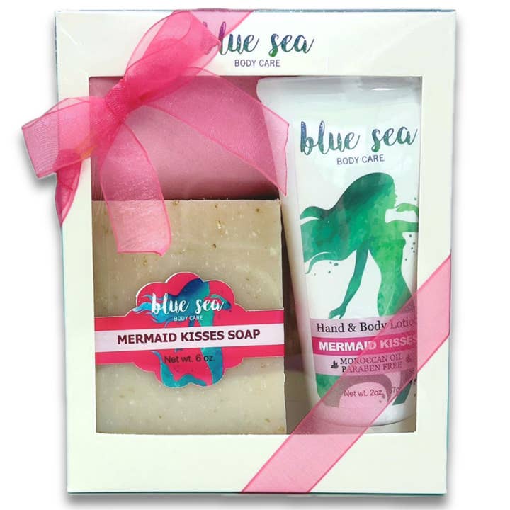 Gift Set - Soap Lotion - BLUE SEA - name drop available for wholesale by Cashmere Bath | MANSCAPE | Blue Sea Body Care