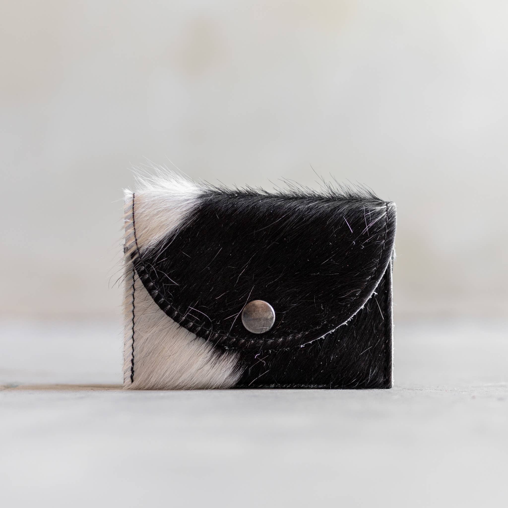 Van Buren - Vente Pochette – femme - Portefeuille en cuir de vachette à bouton-pression | 11 variantes4