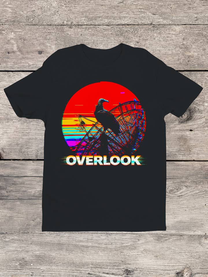 Vibrant Overlook Vulture Design Men's T-shirt for wholesale by Swift Retail