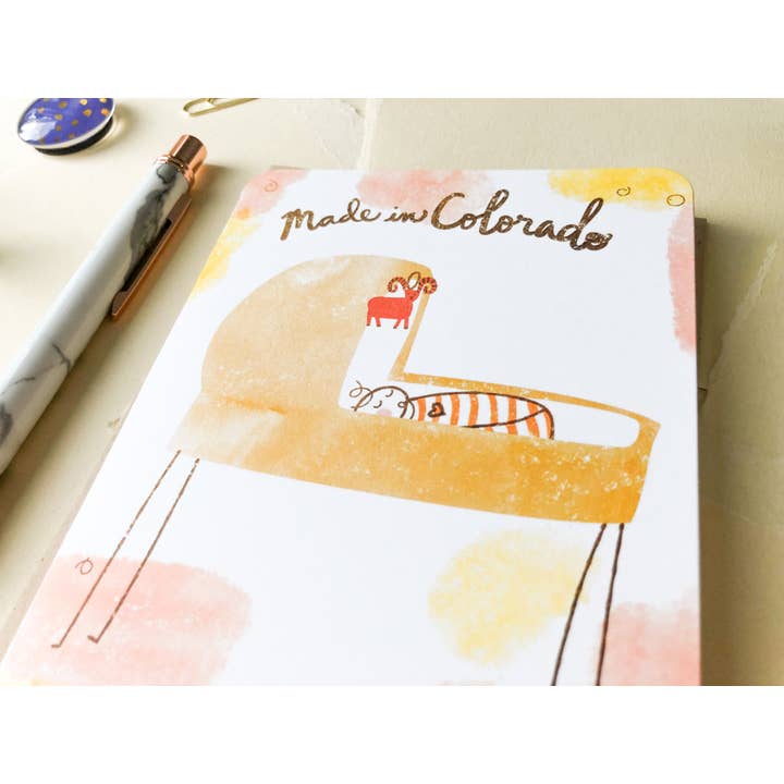 Paper Loop | Hand-Painted Greeting Cards - Wholesale Baby Card - Made in Colorado New Baby | State Map Greeting Card1