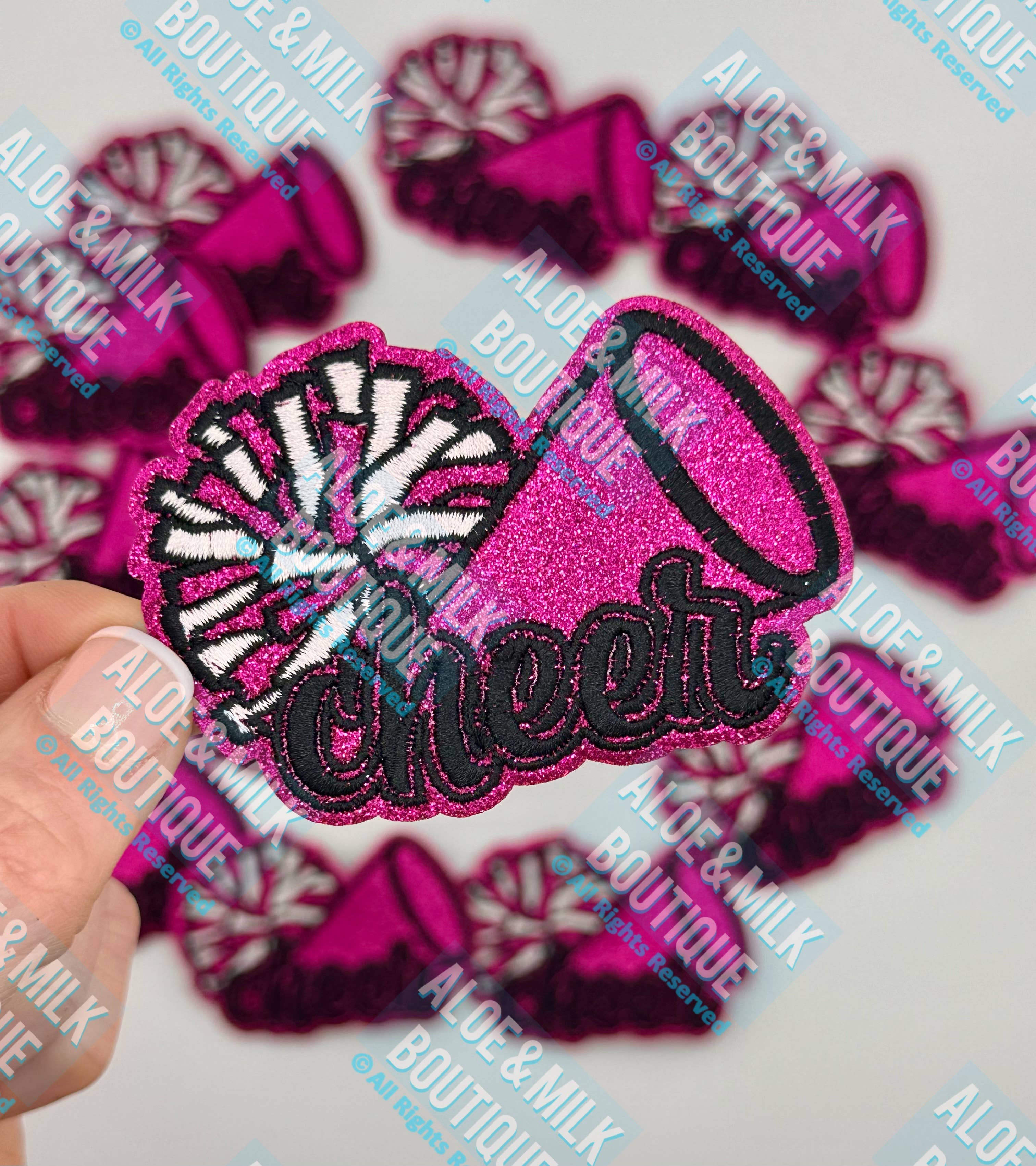 Aloe and Milk Boutique - Wholesale Patch - Cheer glitter patch, cheer game day patch, cheer competition5