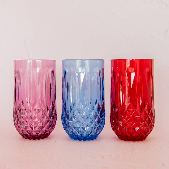Oh It's Perfect - Wholesale Drinking glass/cup - Tall Tumbler Set 6 - Ruby Red2