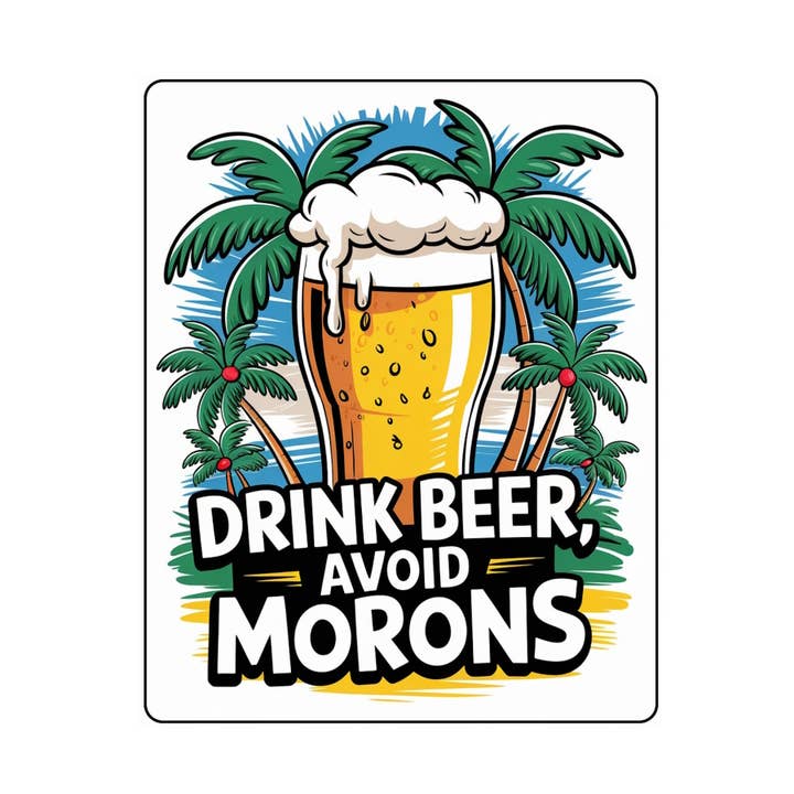 Buvez de la bière imbéciles Citation Homme Cave Bar Plaque Murale en Métal pour la vente par THEOLDMANJACK