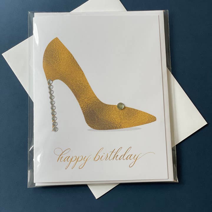 Happy Birthday shoe for wholesale by Russell Jeffery Design by Off By Heart Design