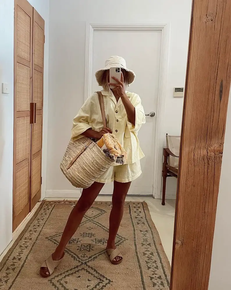 HandmadeBestSeller - Vente Sac de plage - SAC EN PAILLE Panier marocain fait main avec cuir1