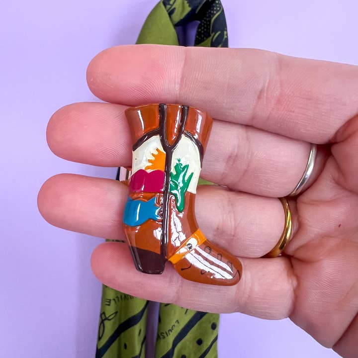 Velvet Outlaw - Wholesale Scarf Clip - Women's - Colorful Cowboy Boot Bandana Slide - Multiple Colors5