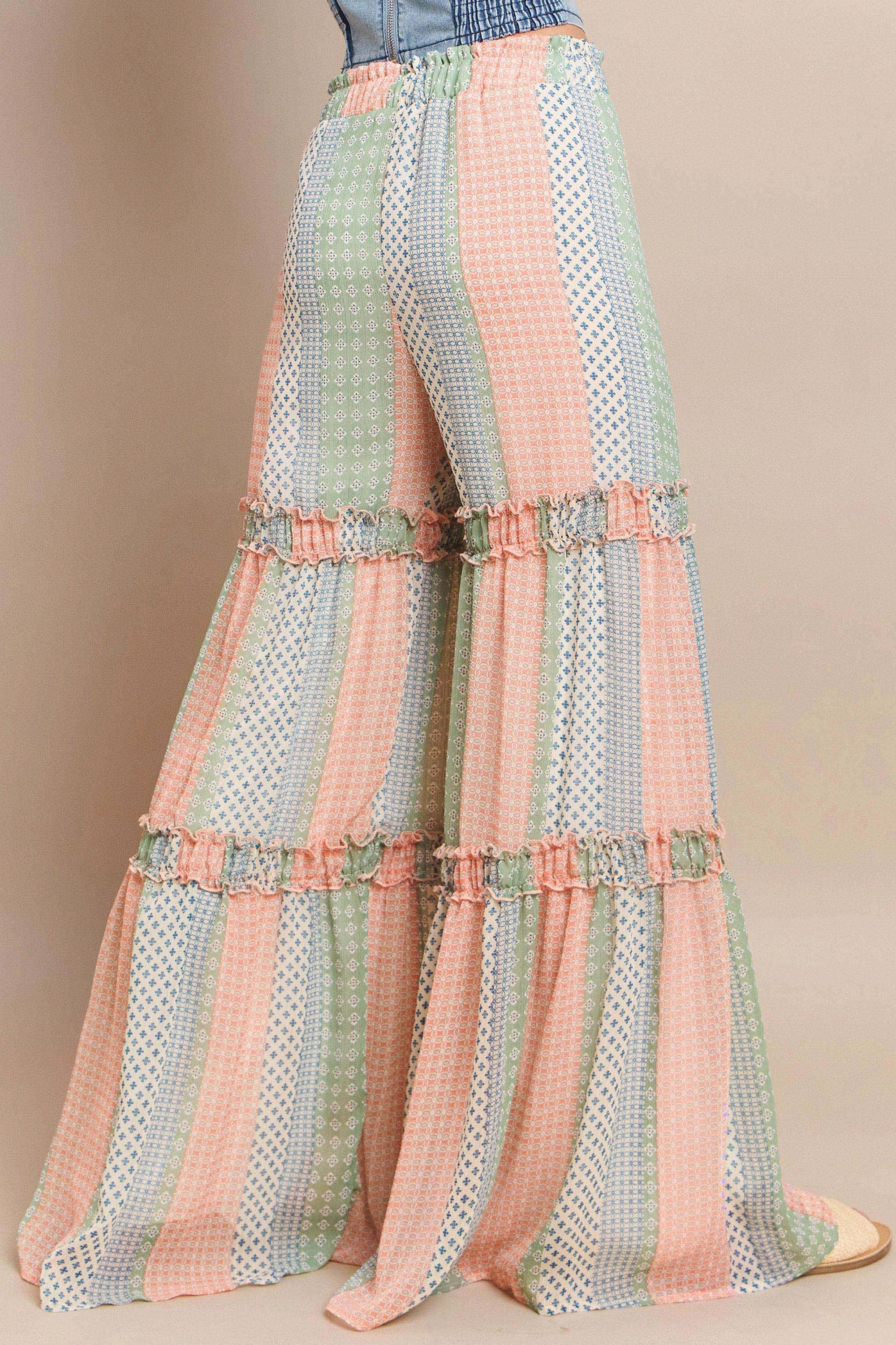 MULTI CHIFFONG FLERTRYCKTA PALAZZOBYXOR 2373PE för wholesale på Faire8