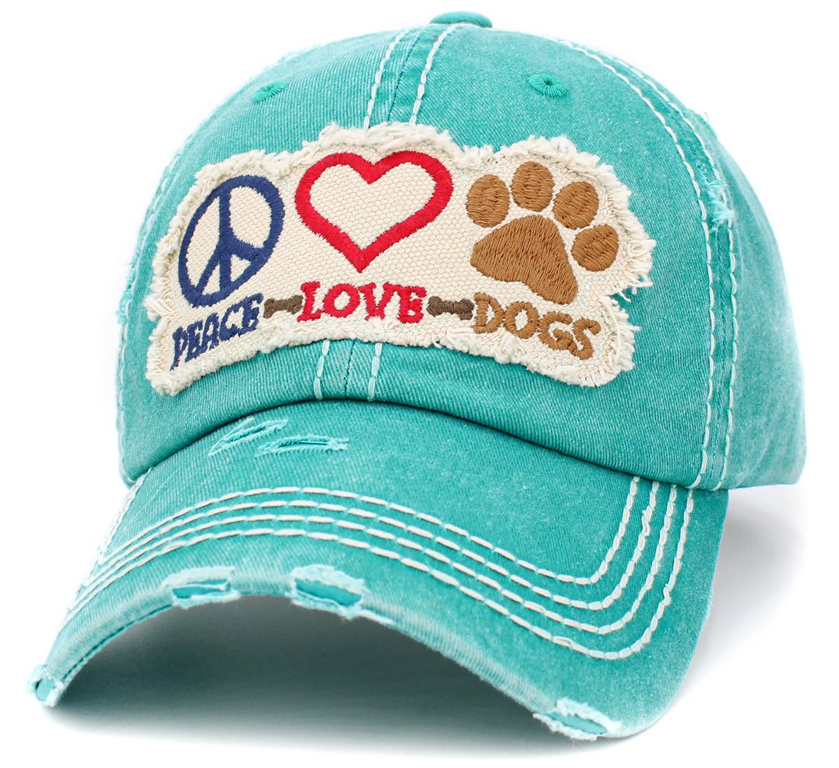 KBETHOS - Wholesale Hat Accessory - Women's - Peace Love Dogs Vintage Ballcap11