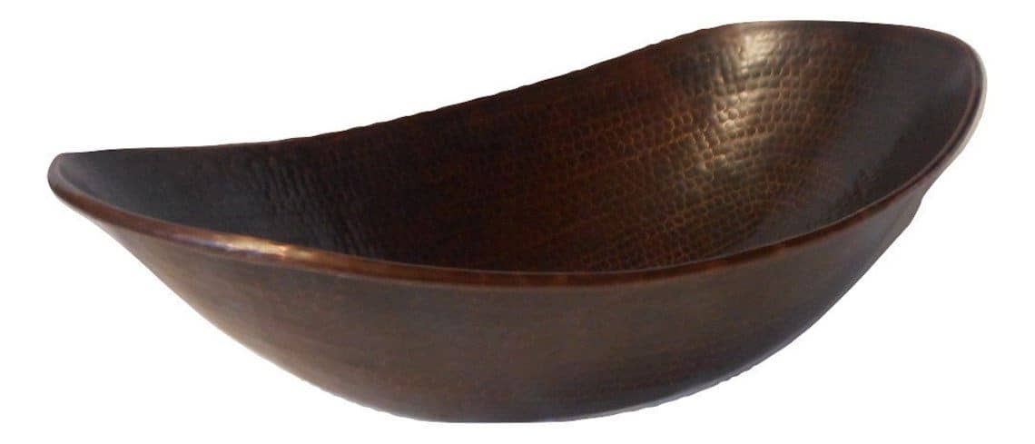 targa group - Wholesale Bathroom Accessory Set - Oval Roman Vessel Bathroom Sink with Drain copper1