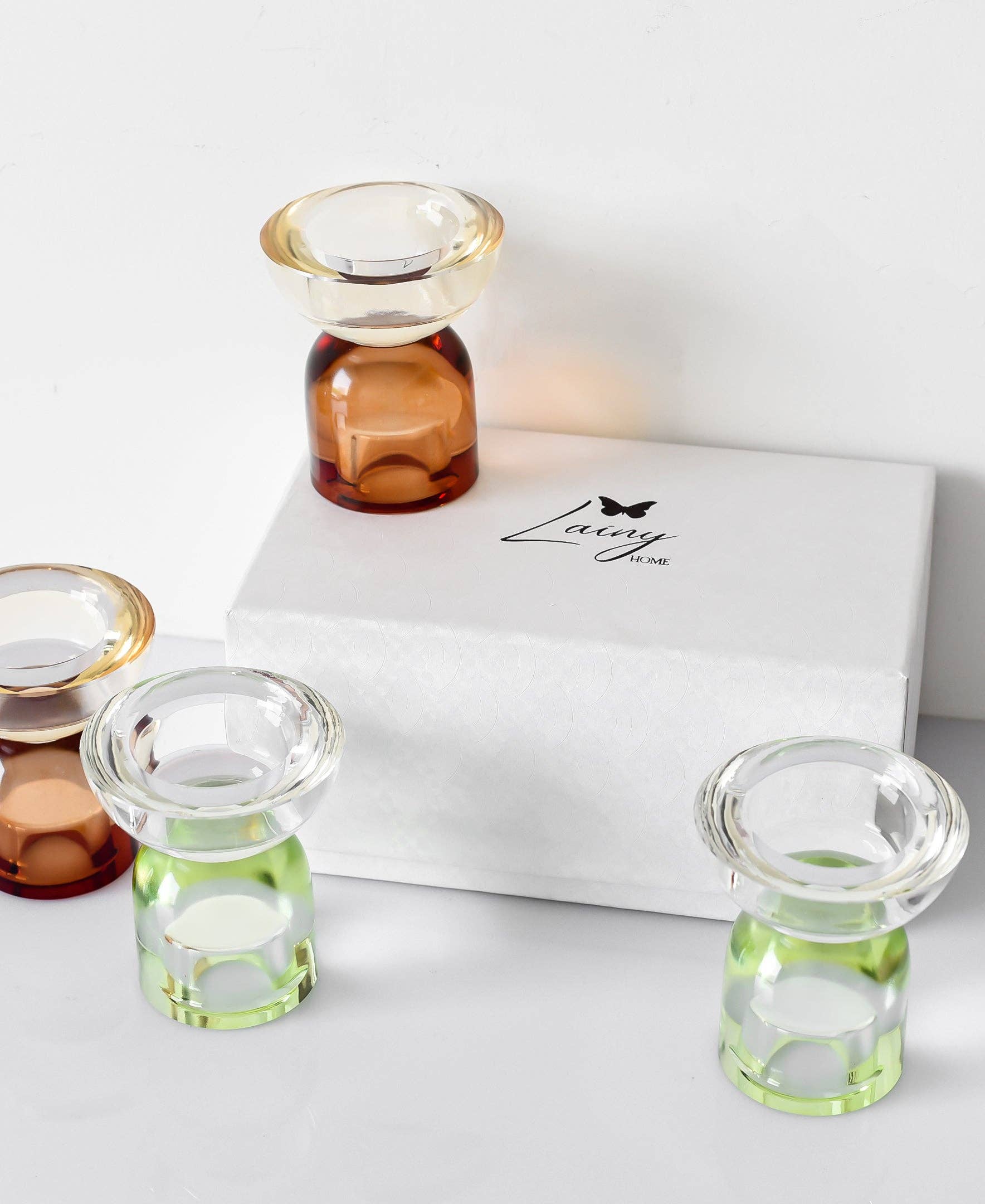 Lainy Home - Wholesale Candle Holder - Serenity Two Tone Candle Holder/Tealights2