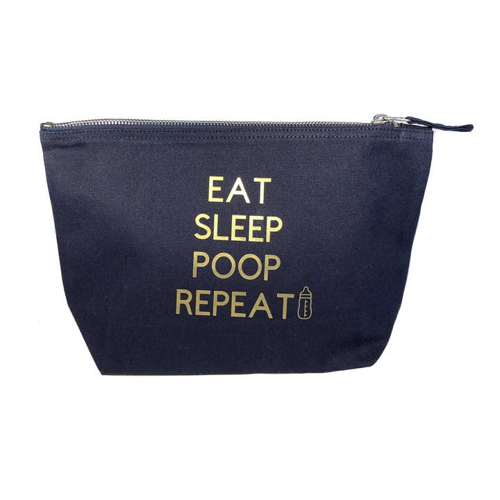 Eat Sleep Poop Repeat Baby Changing Nappy Bag - Cotton for wholesale by HoT Creative