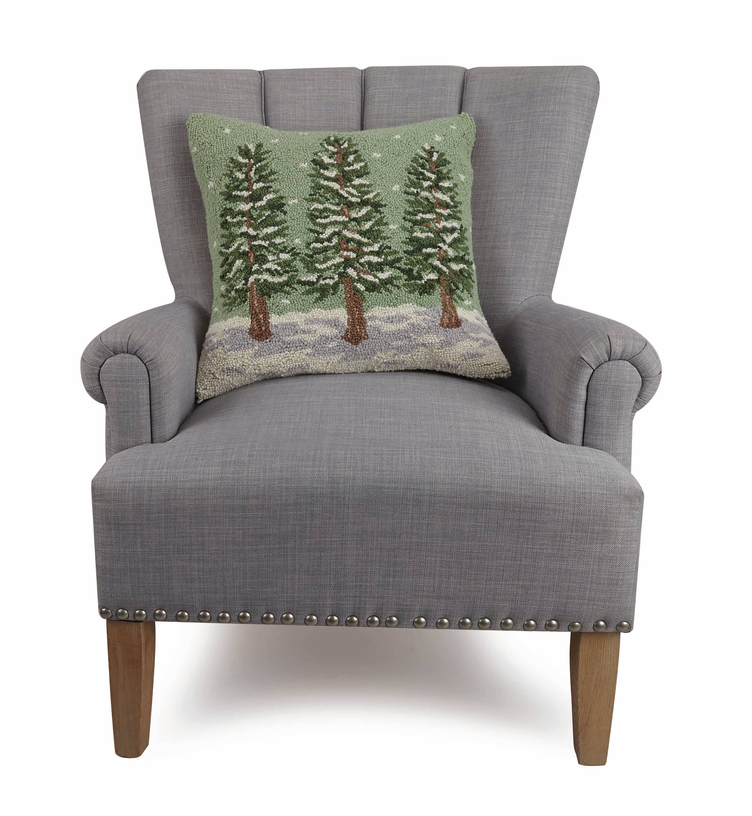 Peking Handicraft - Wholesale Throw/Decorative Pillow - Winter Trees Hook Pillow1