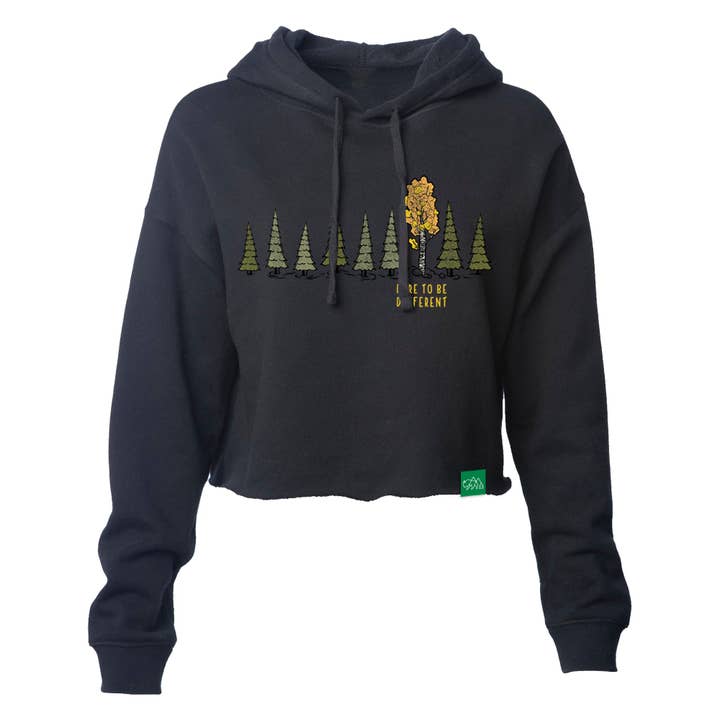 Dare to be Different Women's Crop Hoodie for wholesale by Wild Tribute