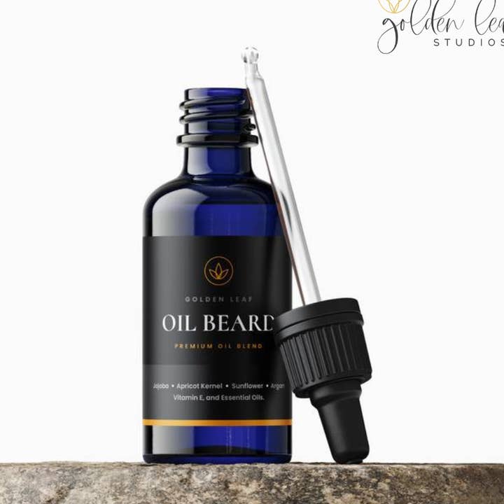 2 oz naturlig skäggolja för wholesale av Golden Leaf Studios