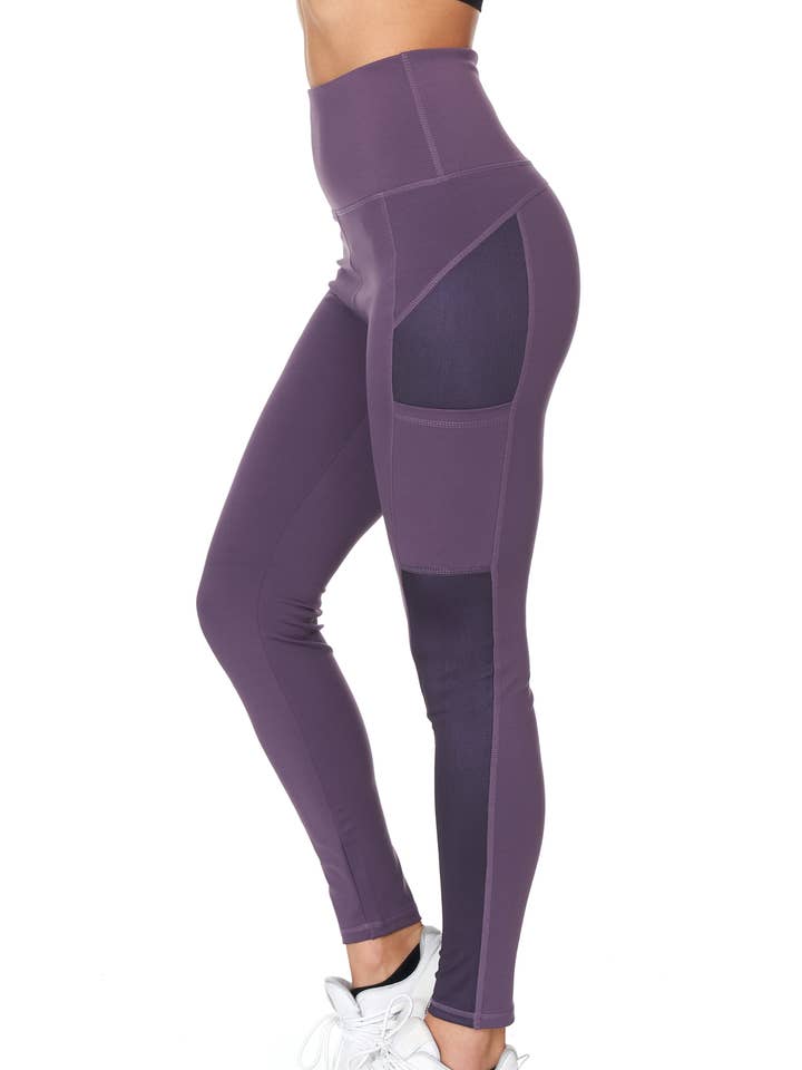 LEGGING PLEINE LONGUEUR BSP AVEC POCHE - TAUPE pour la vente par BSP Active