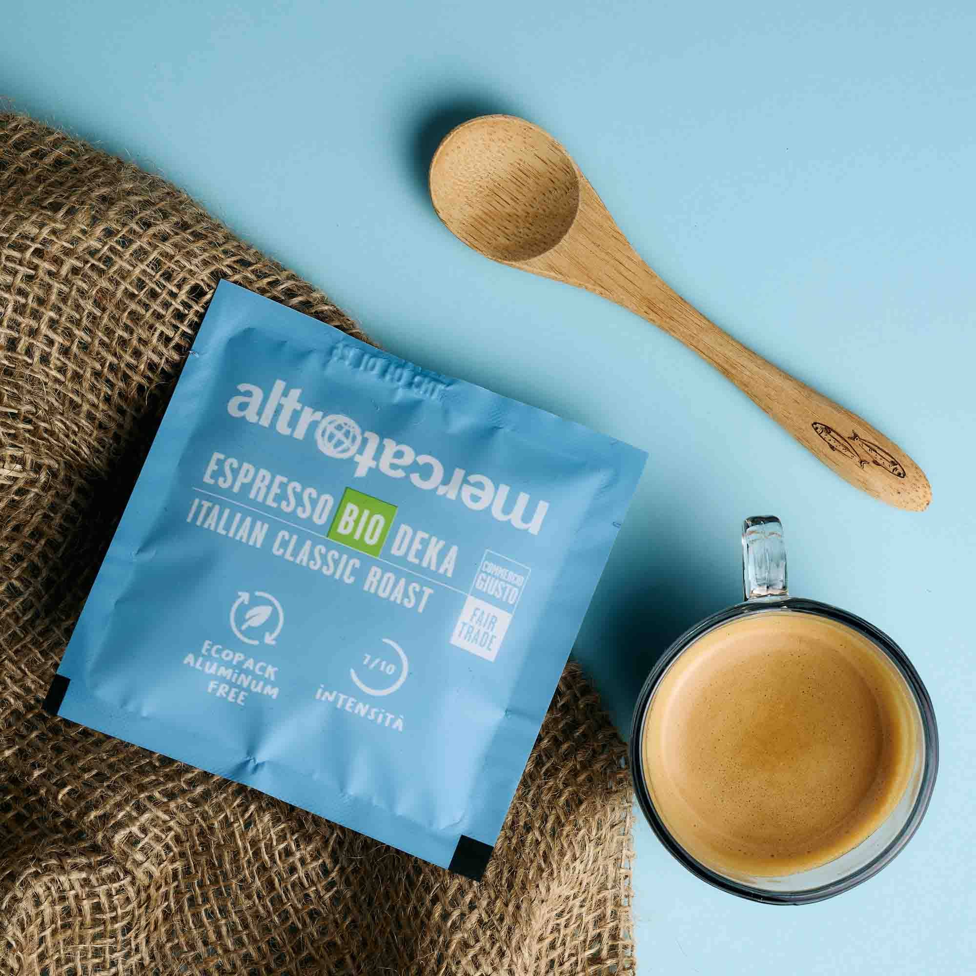 Altromercato – wholesale Instant coffee/espresso – Deka Espresso Coffee - Organic - 18 pods - 126 g11