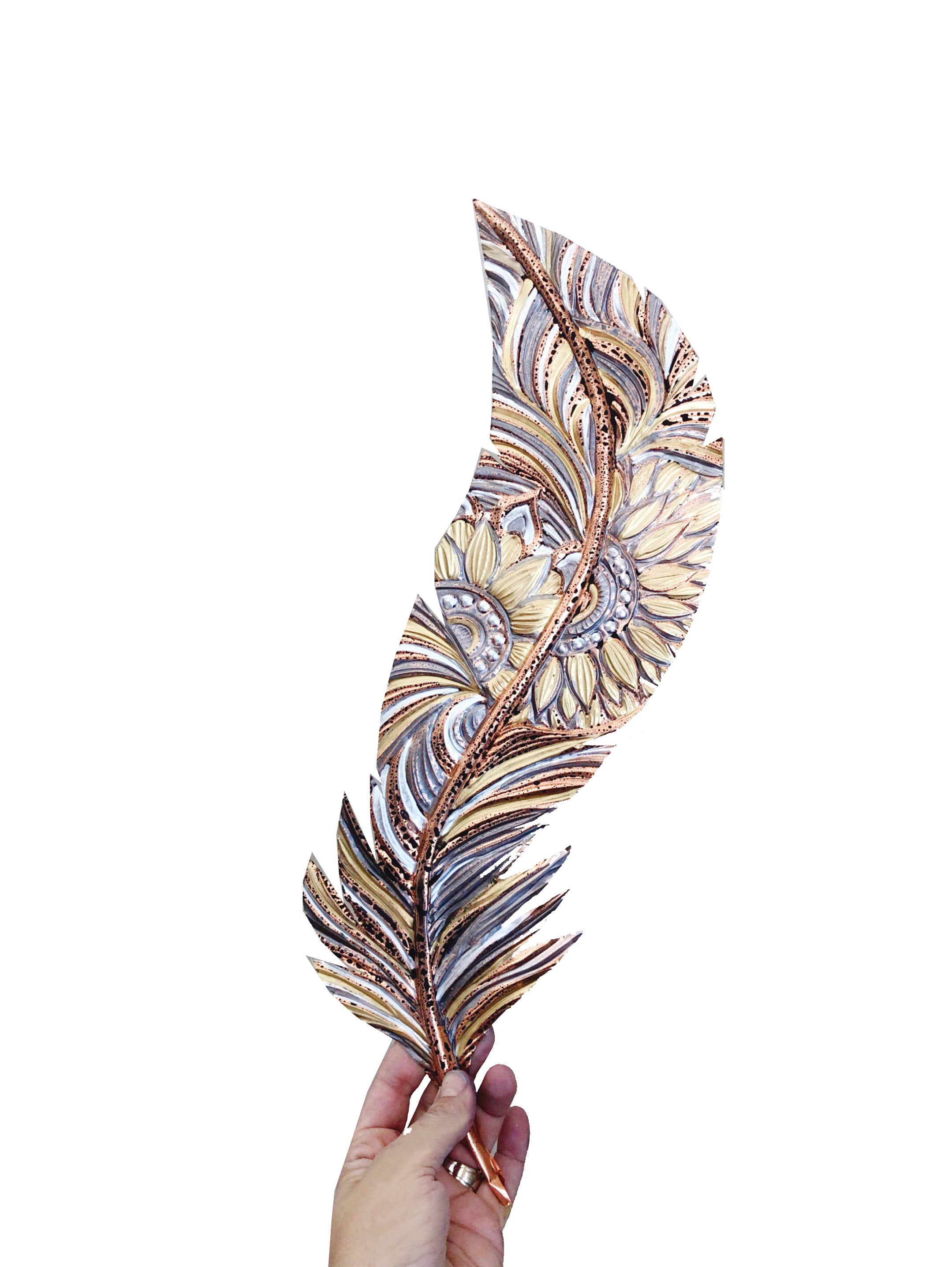 Timber Lane Studio - Wholesale Wall Accent - Giant Copper Feather14