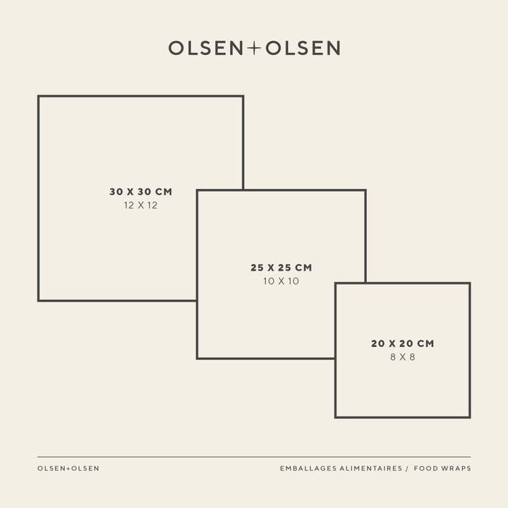 OLSEN+OLSEN - Wholesale Food Storage Wrap/Bag - Bestsellers Beeswax Food Storage Wraps