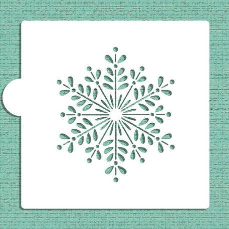Pochoir rétro pour biscuits et artisanat avec flocon de neige pour la vente par Designer Stencils