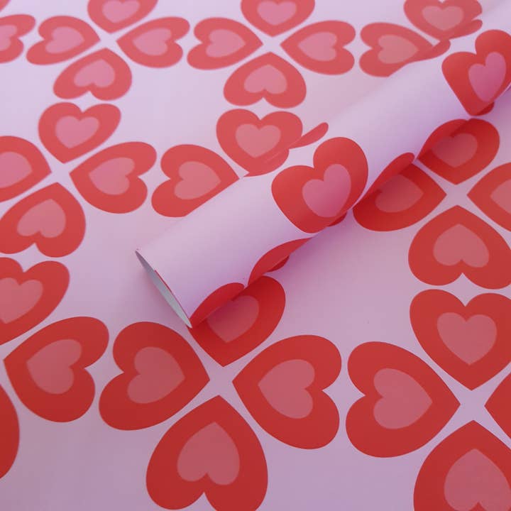 What Tess Makes - Wholesale Wrapping paper roll - Gift Wrap - Heart Flow2