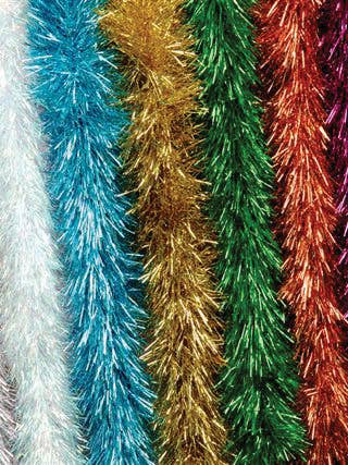 GARLAND SUPER TINSEL 4"X18' for wholesale by Studio Specialties