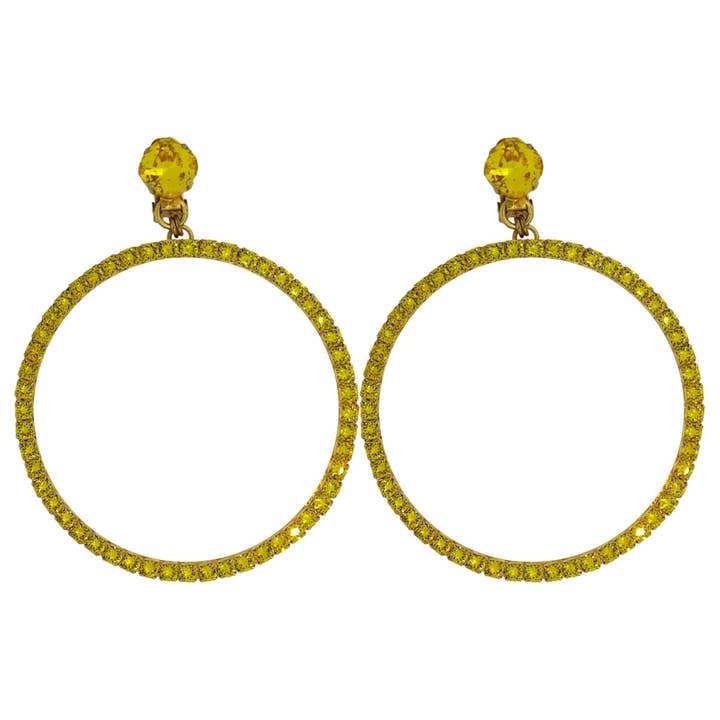 Os Grandes Brincos de Argola Amarela em Ouro (Furados) por atacado de VICKISARGE