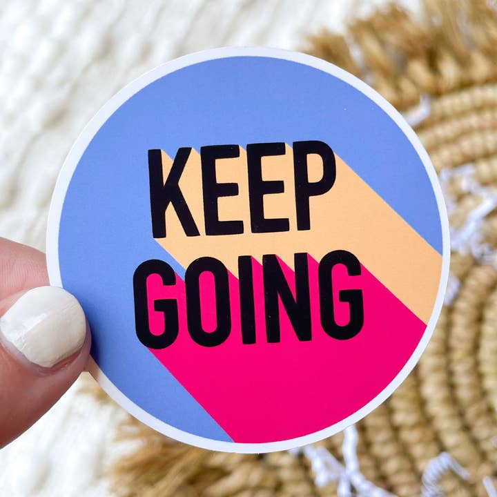 Keep Going Inspirational Sticker for wholesale by Lauren’s Print Shoppe