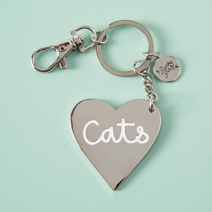 Portachiavi smaltato Love Cats per la vendita all'ingrosso da parte di Punky Pins