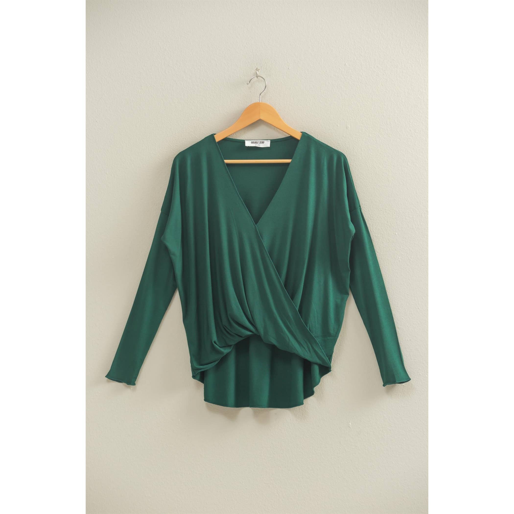 Double Zero - Vendita all'ingrosso Camicia - Donna - Top a maniche lunghe drappeggiato0