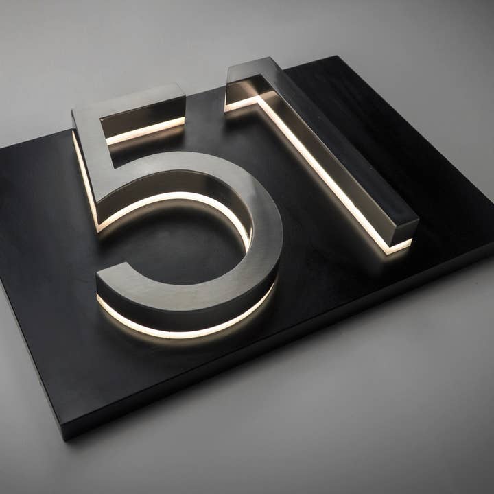 LED House Numbers - Stainless Steel for wholesale by House Numbers Canada