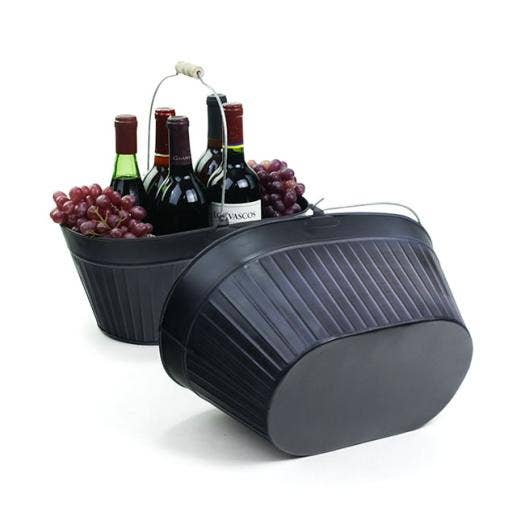 Buhi Imports - Wholesale Basket - Oval Shop Brushed Black over handle
