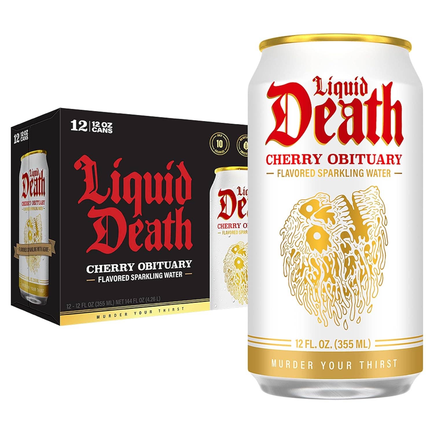 L&F Universal Goods - Wholesale Sparkling Water - Liquid Death Cherry Obituary 24/12OZ0