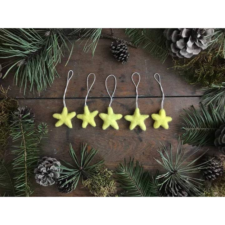 House of Moss - Wholesale Ornament - Felted Wool Star Ornament