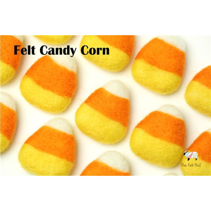 Felt Candy Corns - Carrot Halloween Wool Felt Pack for wholesale by The Felt Pod