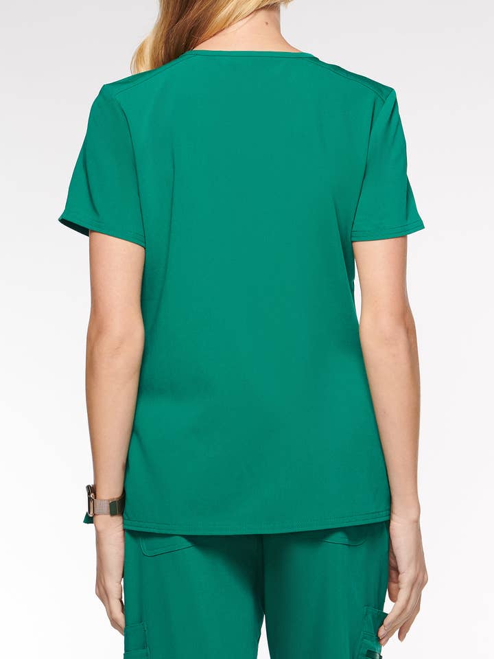 Aura Naturale - Wholesale Uniform voor gezondheidszorg - Dames - Kara Dames Ronde Hals Scrubstop met 4 Zakken (94002)3