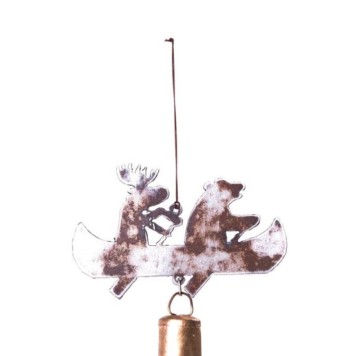 Whimsies - Vendita all'ingrosso Campanelle a vento - Canoa alce orso campanelli eolici campana ornamento lodge regali lago