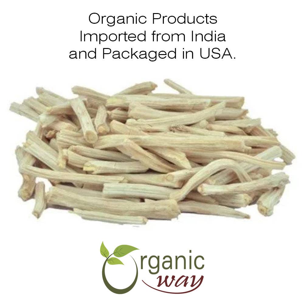 Organic Way LLC - Wholesale Herbs - Dried Shatavari Cut & Sifted (Asparagus racemosus) - Kosher Certified | Raw, Vegan, Non GMO & Gluten Free | USDA Certified | Origin7